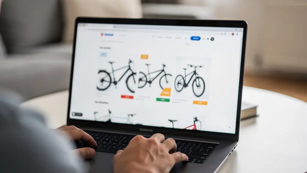 Recherche d'un site de vélo électrique sur ordinateur portable